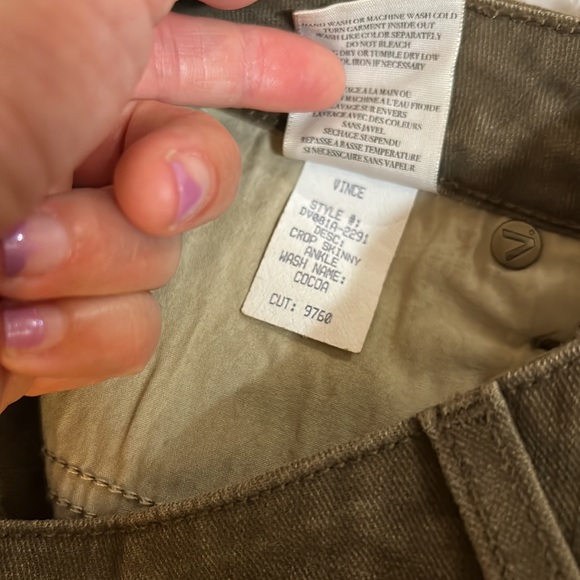 NWT Vince crop skinny ankle jeans in cocoa - Picture 6 of 7